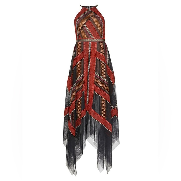 BCBGMAXAZRIA Embroidered Handkerchief
Tulle Formal Lace Maxi Dress Valentine 0 - Picture 2 of 13